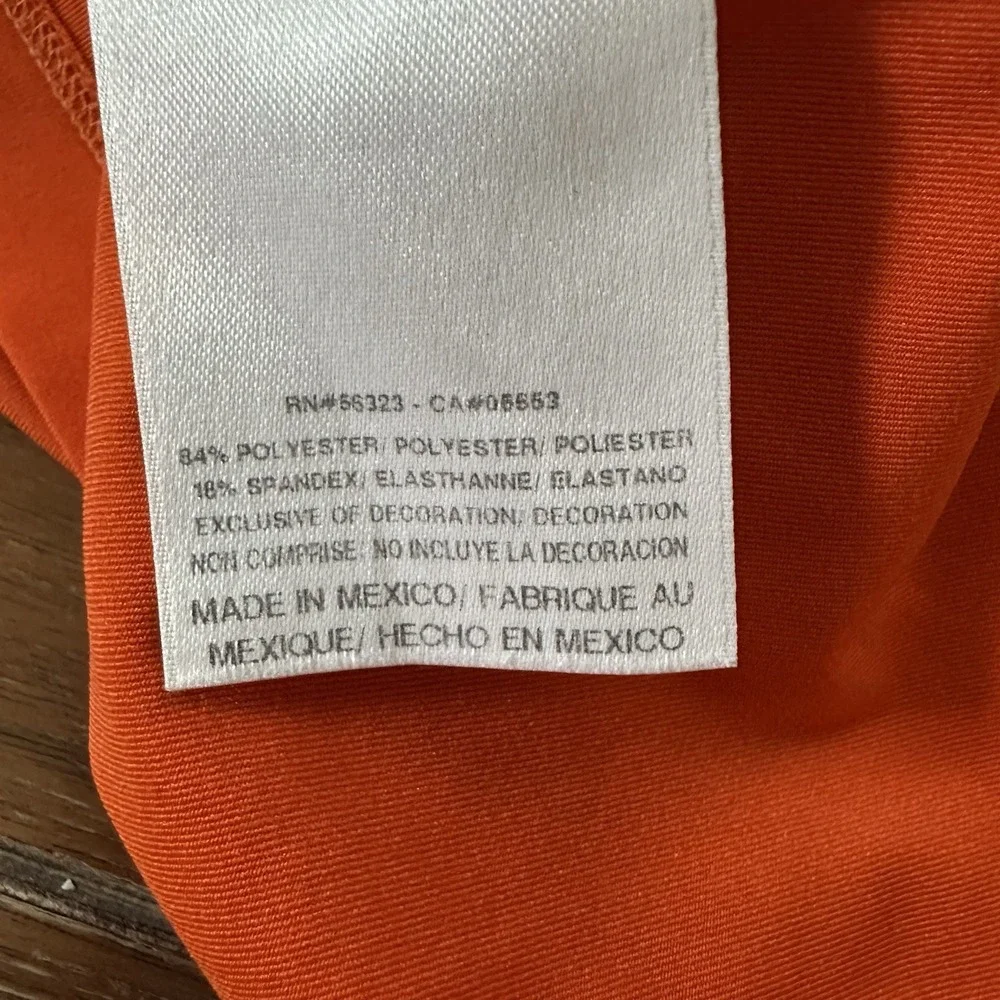 Nike Pro Combat Dri-Fit Compression Long Sleeve Men's XXL Shirt Orange‎